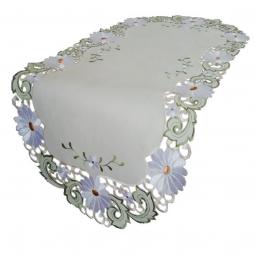 Embroidered spring floral table runner 40X90CM---KC21