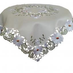Embroidered Spring Floral Tablecloth-KC52