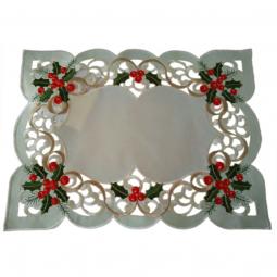 Christmas  Placemat/Doily With handmade cutwork-KC12