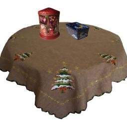 Embroidered Cartoon Christmas Tablecloth--KC29