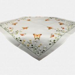 Embroidered Spring Floral Tablecloth With Butterfly---67376