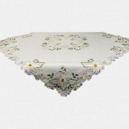 Embroidered Spring Floral Tablecloth With Butterfly---67377